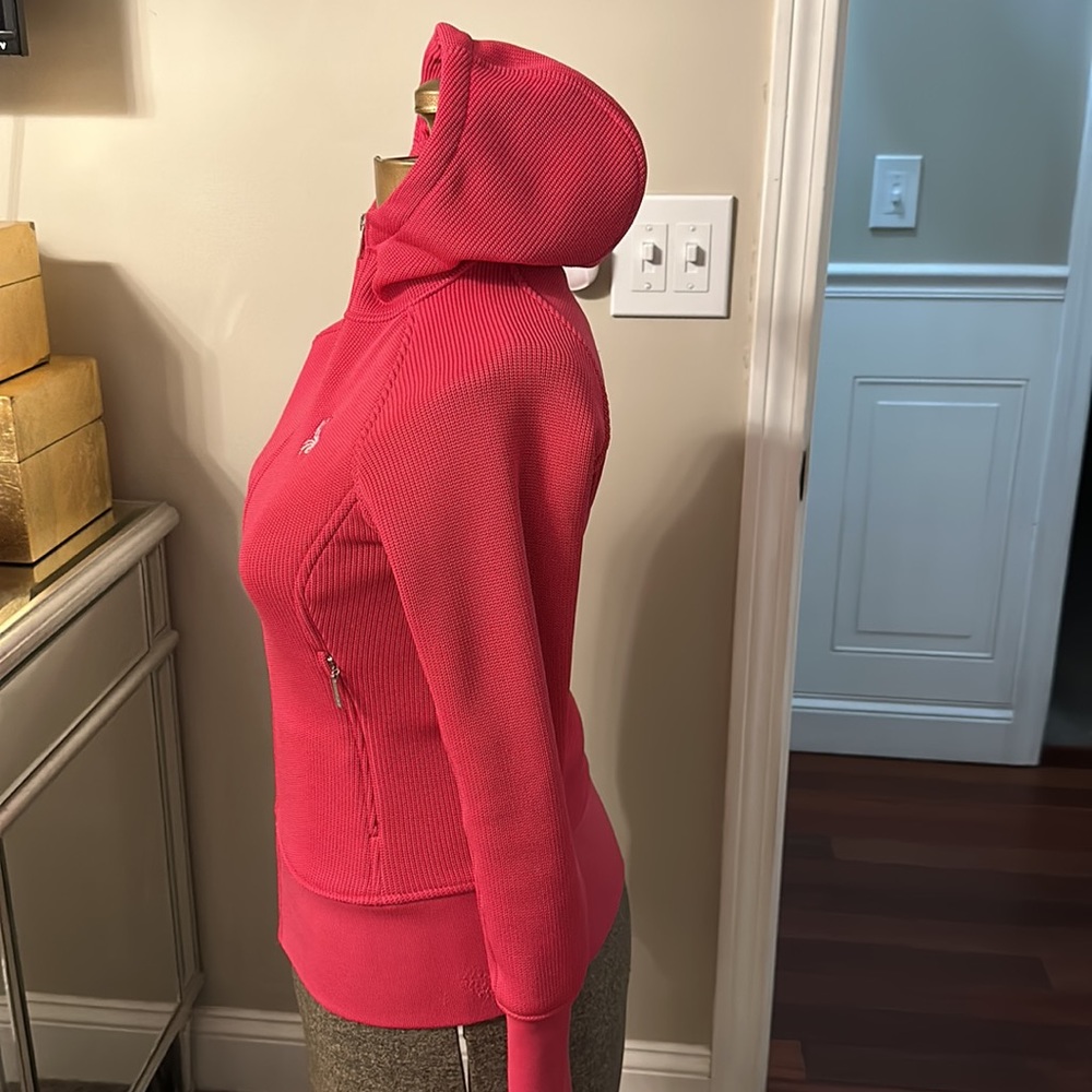 **SOLD ON MERCARI **Spyder pink women’s full zip jacket with hood size small - Picture 3 of 9
